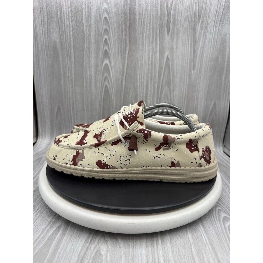 Hey Dude Wally Ripstop Desert Camo Mens Size 8 Casual Slip On Canvas Shoes